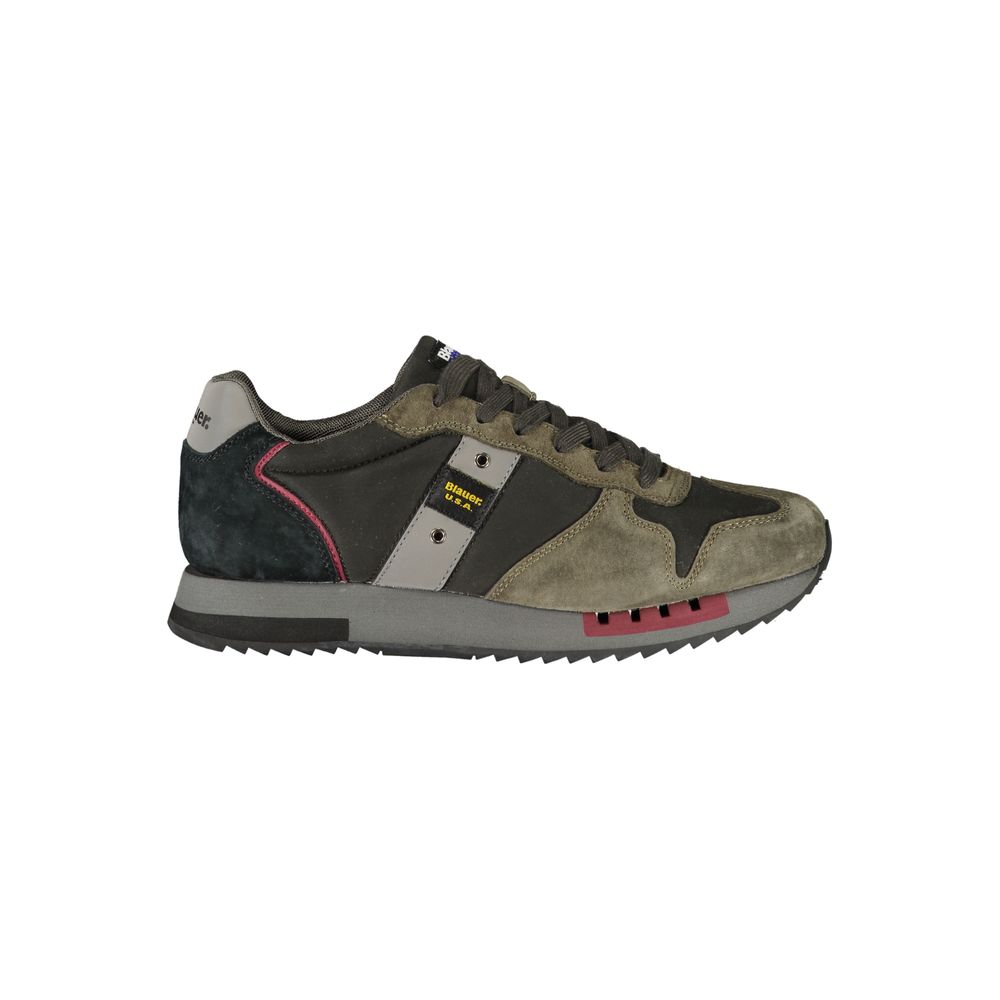 Schwarzer Herren-Sneaker aus Leder mit herausnehmbarem Fußbett