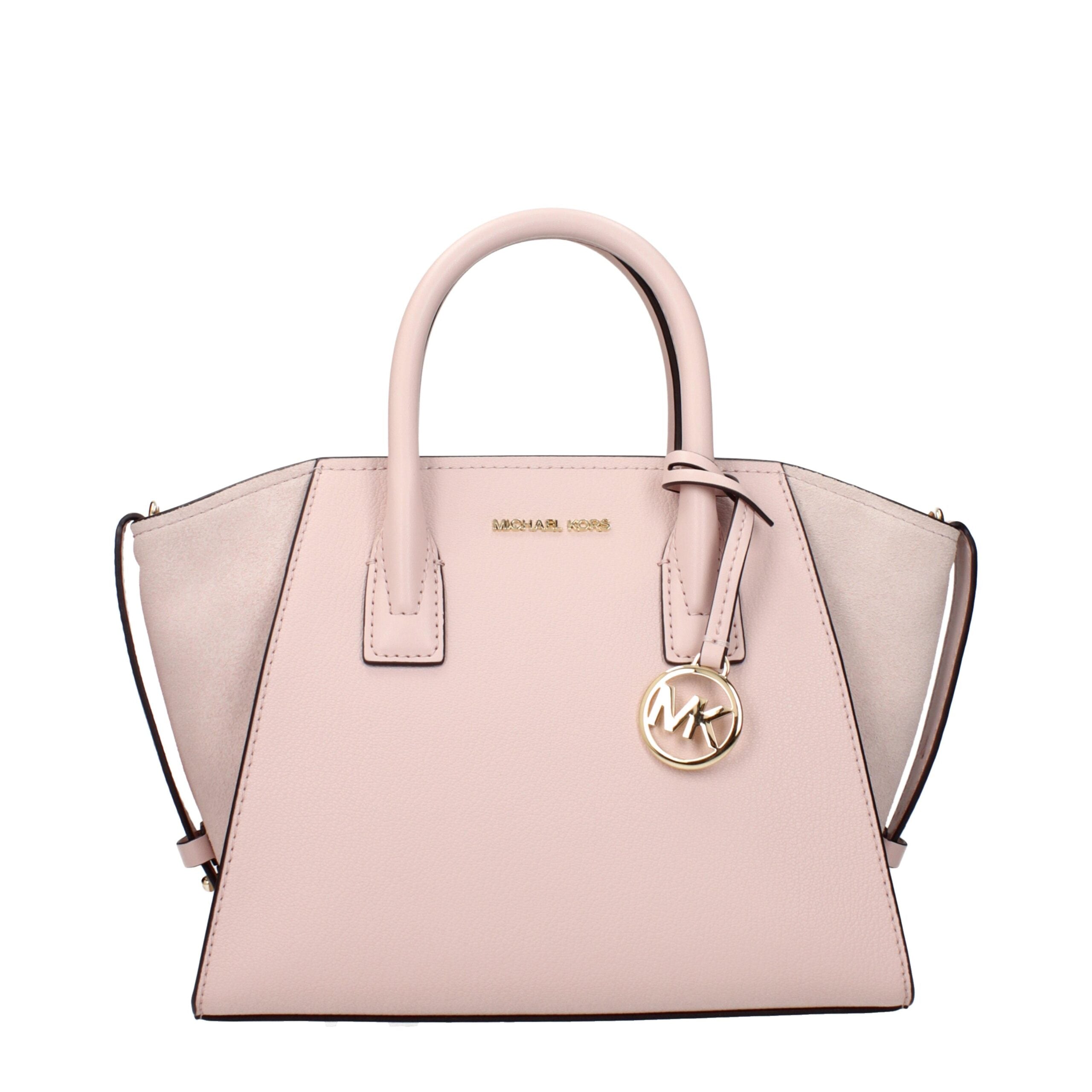 Pink Leather Handbag with Adjustable Straps by Michael Kors