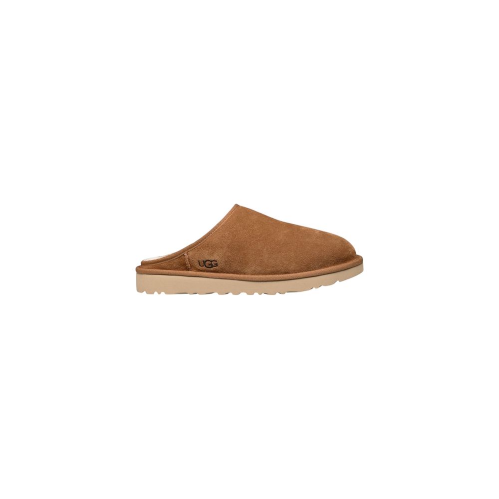 Beige Leather Clogs with Slip-On Comfort