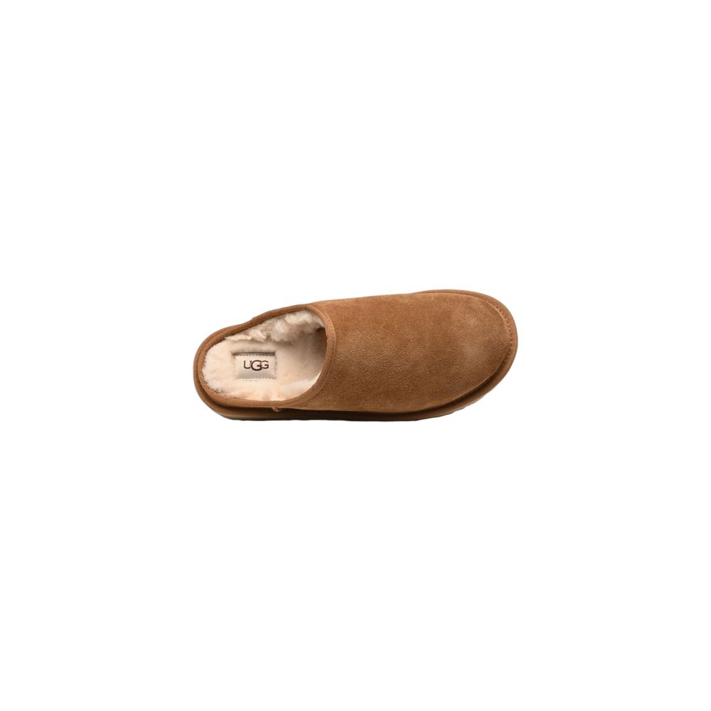 Beige Leather Clogs with Slip-On Comfort