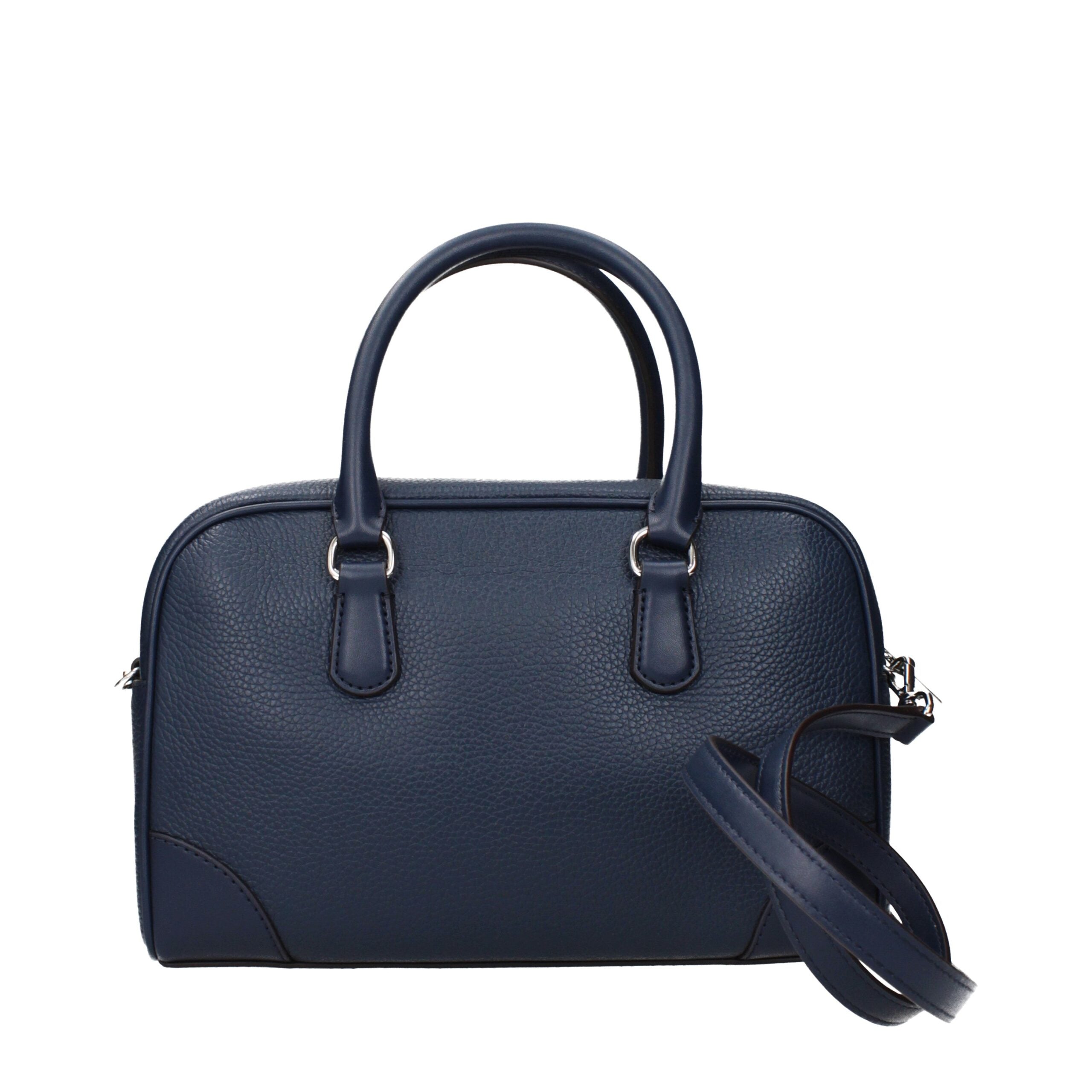 Michael Kors blaue Lederhandtasche