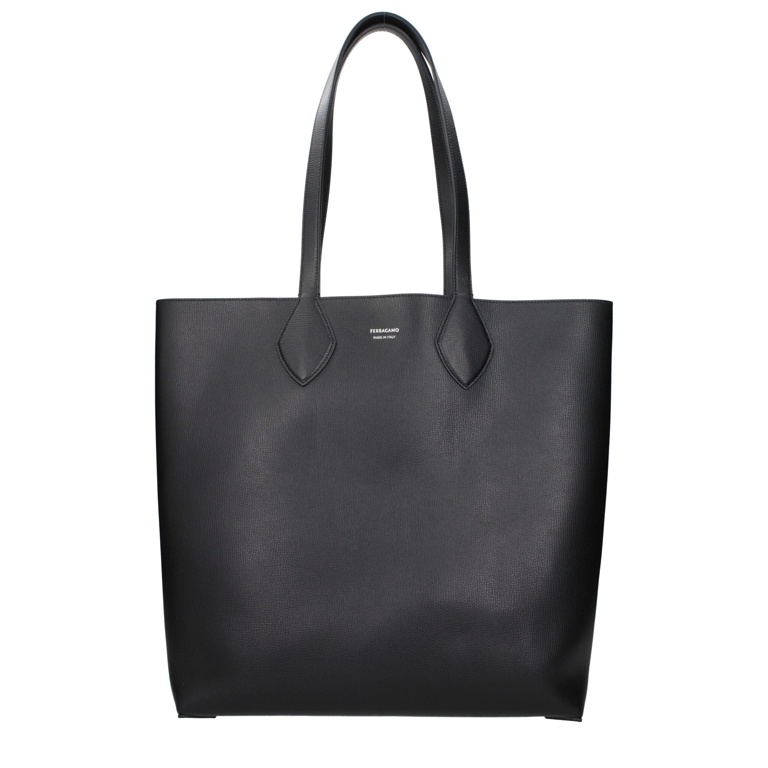 Schwarze Leder-Umhängetasche mit abnehmbarer Clutch von Salvatore Ferragamo