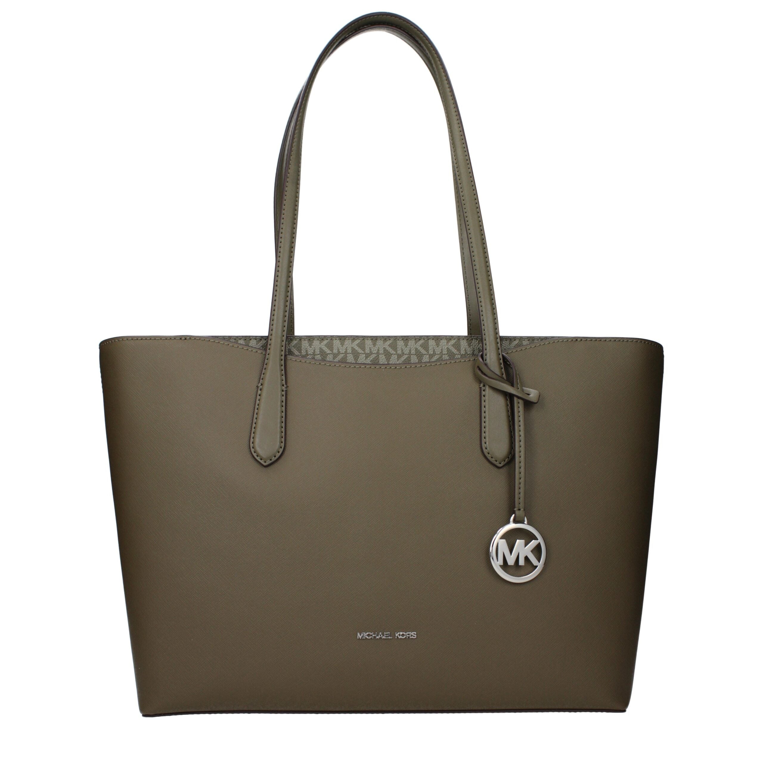 Green Synthetic Shoulder Bag with Logo by Michael Kors