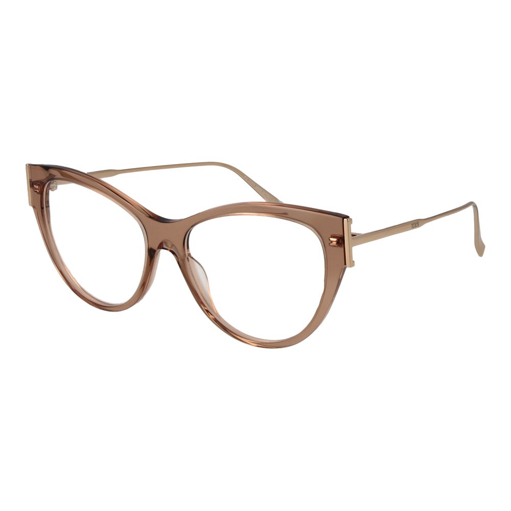 Beige Brillengestelle mit Synthetik- und Metalldetails