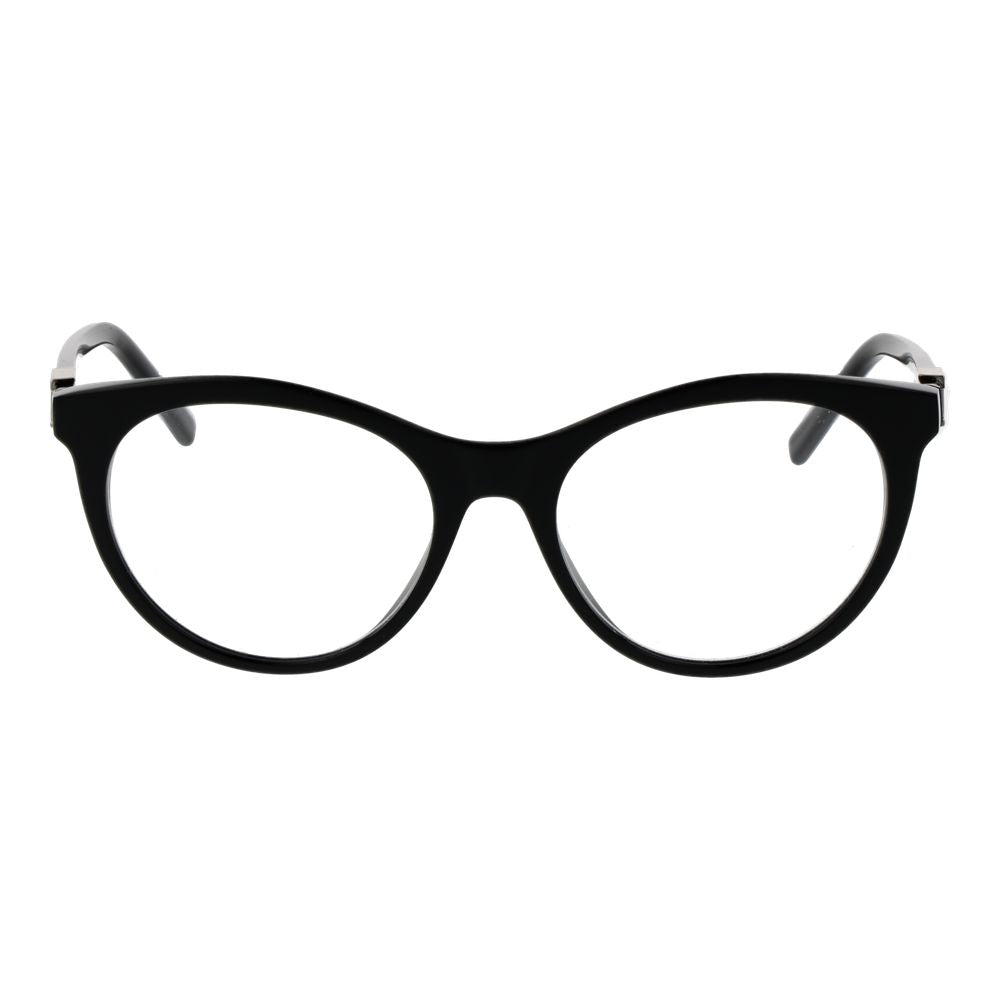 Black Synthetic Round Full-Rim Glasses