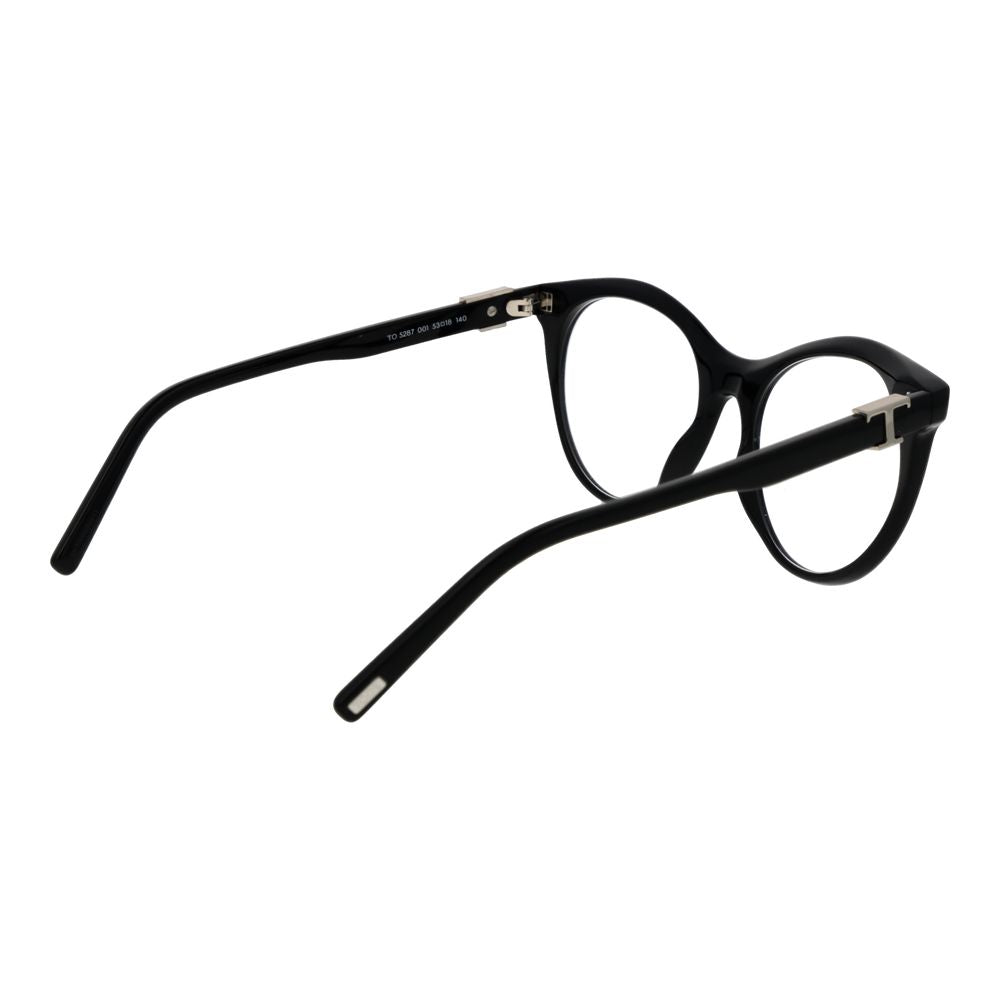 Black Synthetic Round Full-Rim Glasses