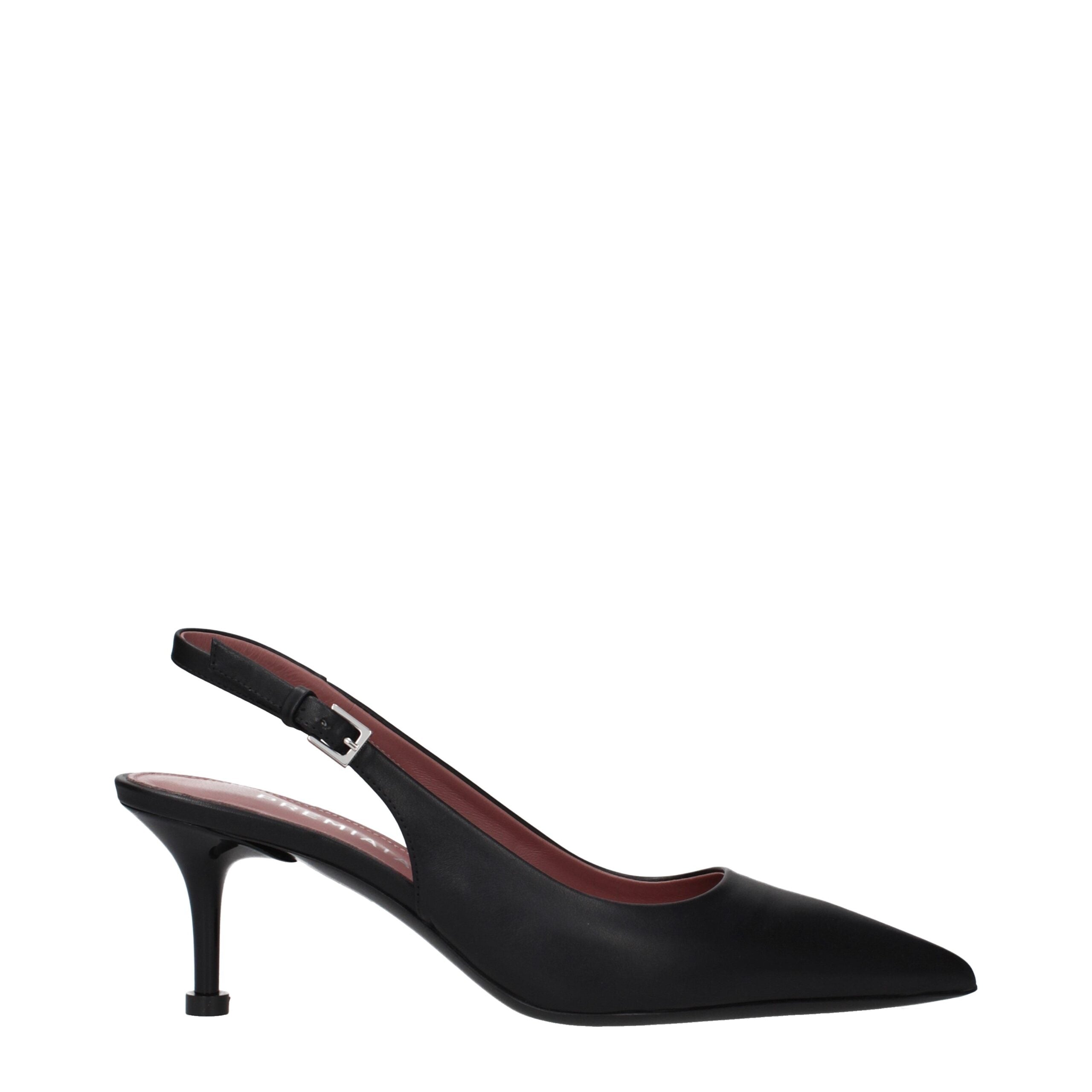 Schwarze Plateau-Sandalen aus Leder von Premiata