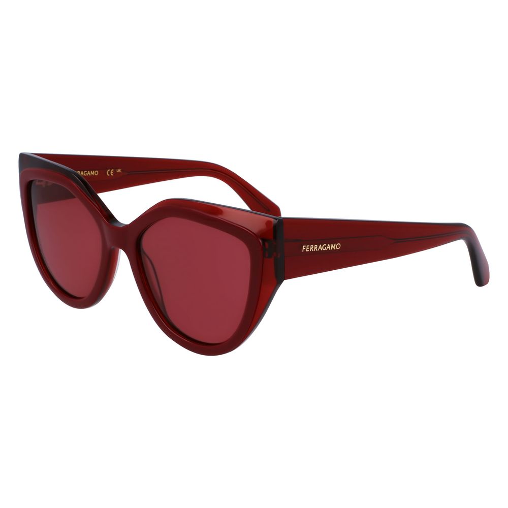 Red Synthetic Sunglasses by Ferragamo