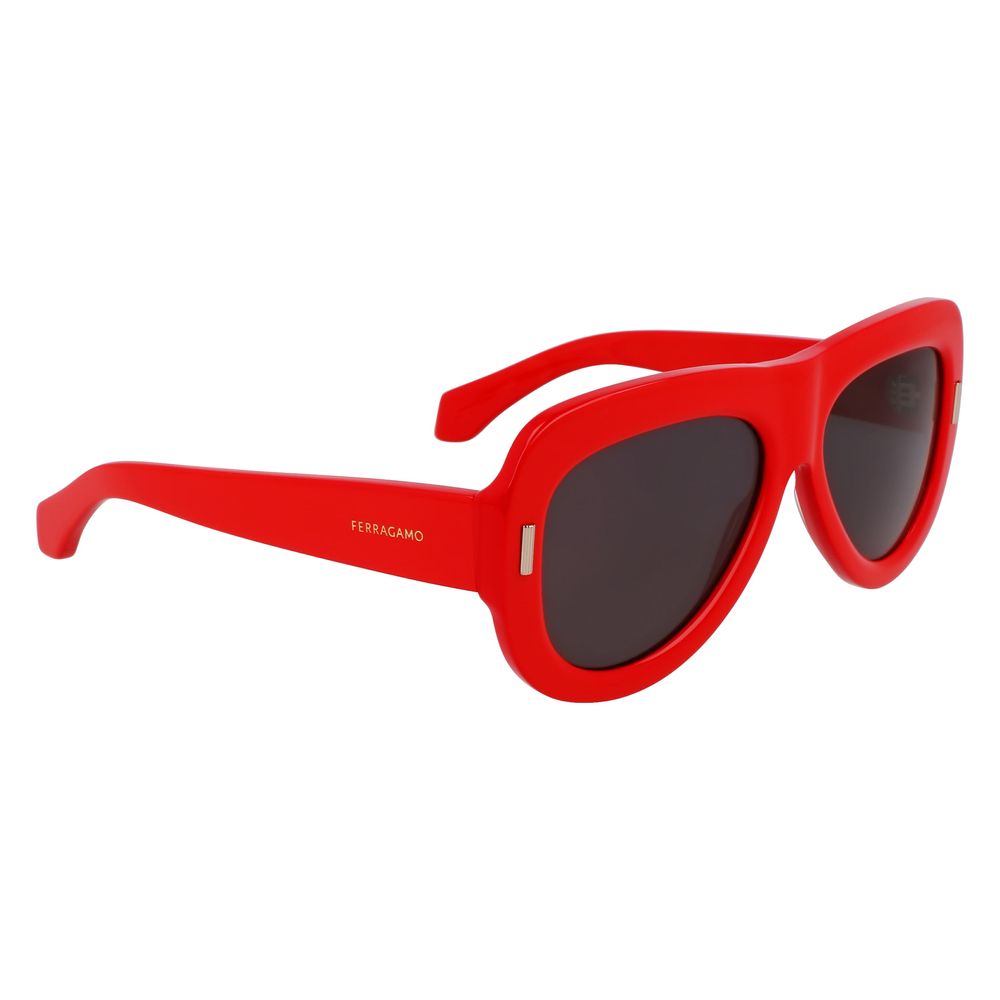 Rote synthetische Sonnenbrille von Ferragamo