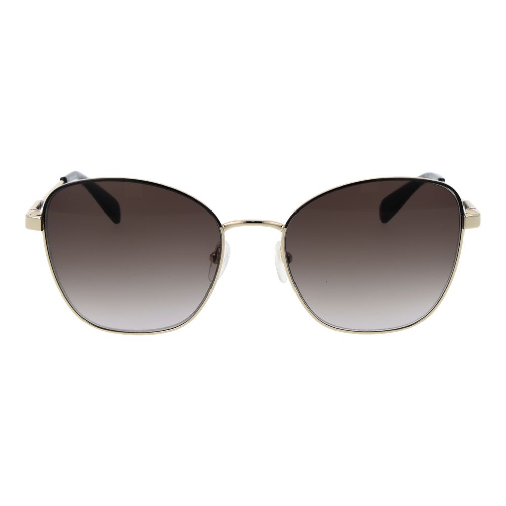 Gold Sunglasses with Gradient Brown Lenses