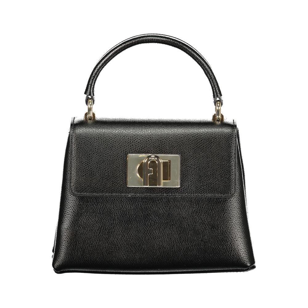 Furla Black Leather Women Handbag