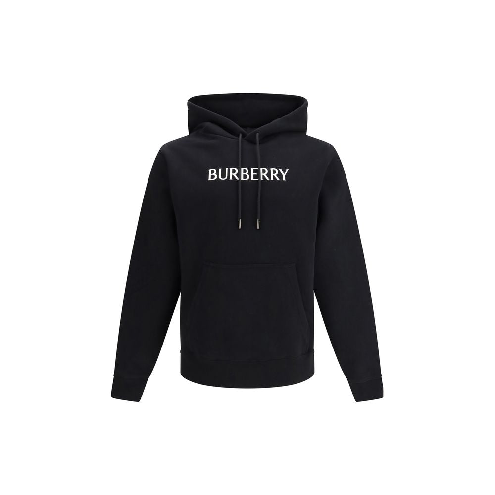 Schwarzer Kapuzenpullover aus Baumwolle mit Burberry-Logo