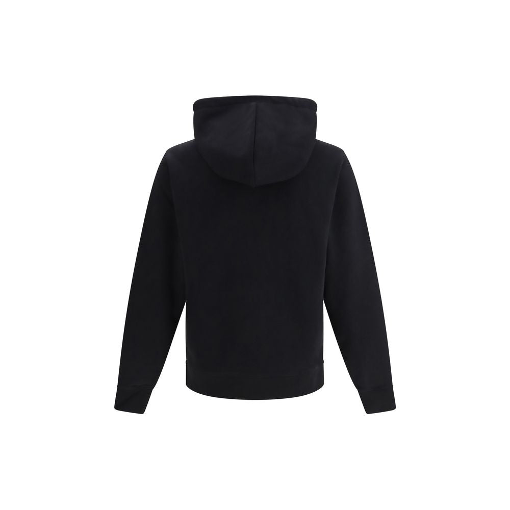 Schwarzer Kapuzenpullover aus Baumwolle mit Burberry-Logo