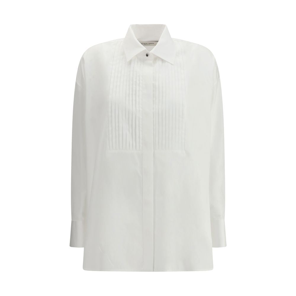 White Cotton Oversized Dress Shirt by Golden Goose
