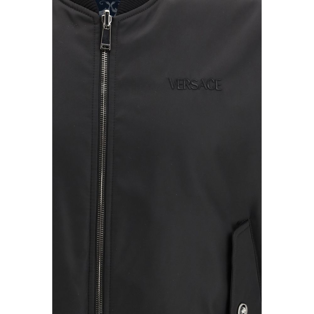 Bomber en polyamide noir