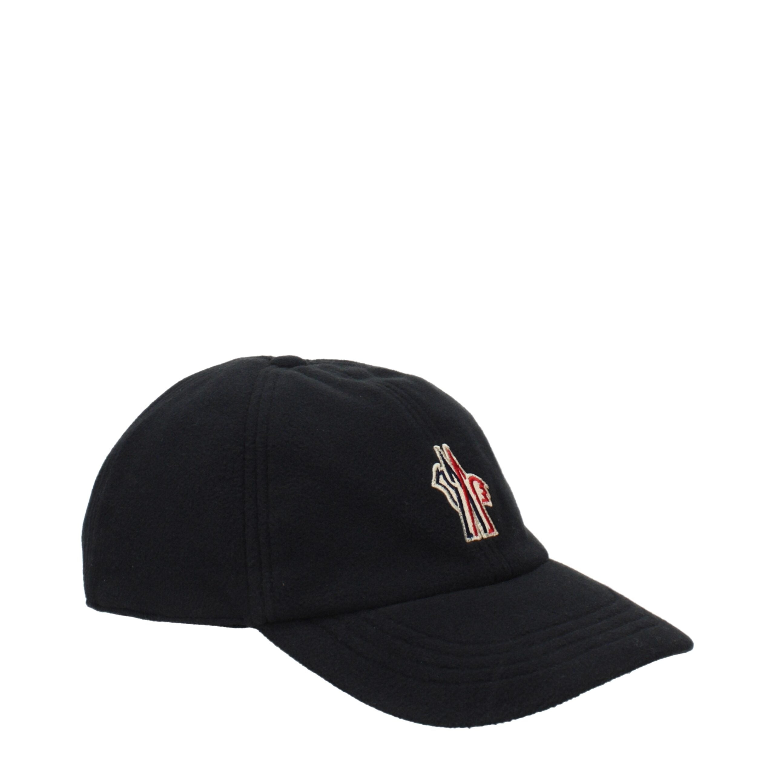 Schwarze Baseballkappe aus Synthetik mit Logo von Moncler