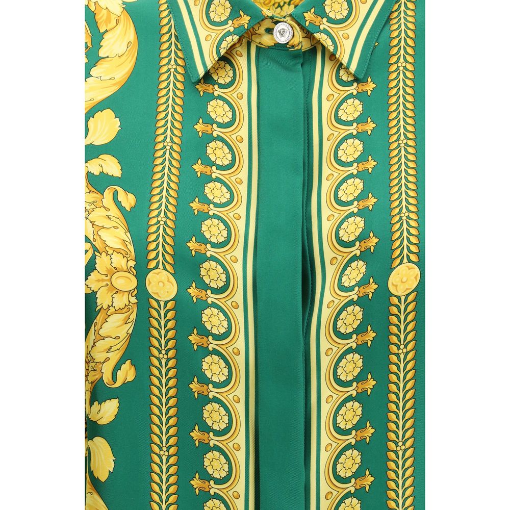 Chemise à motif de soie bicolore