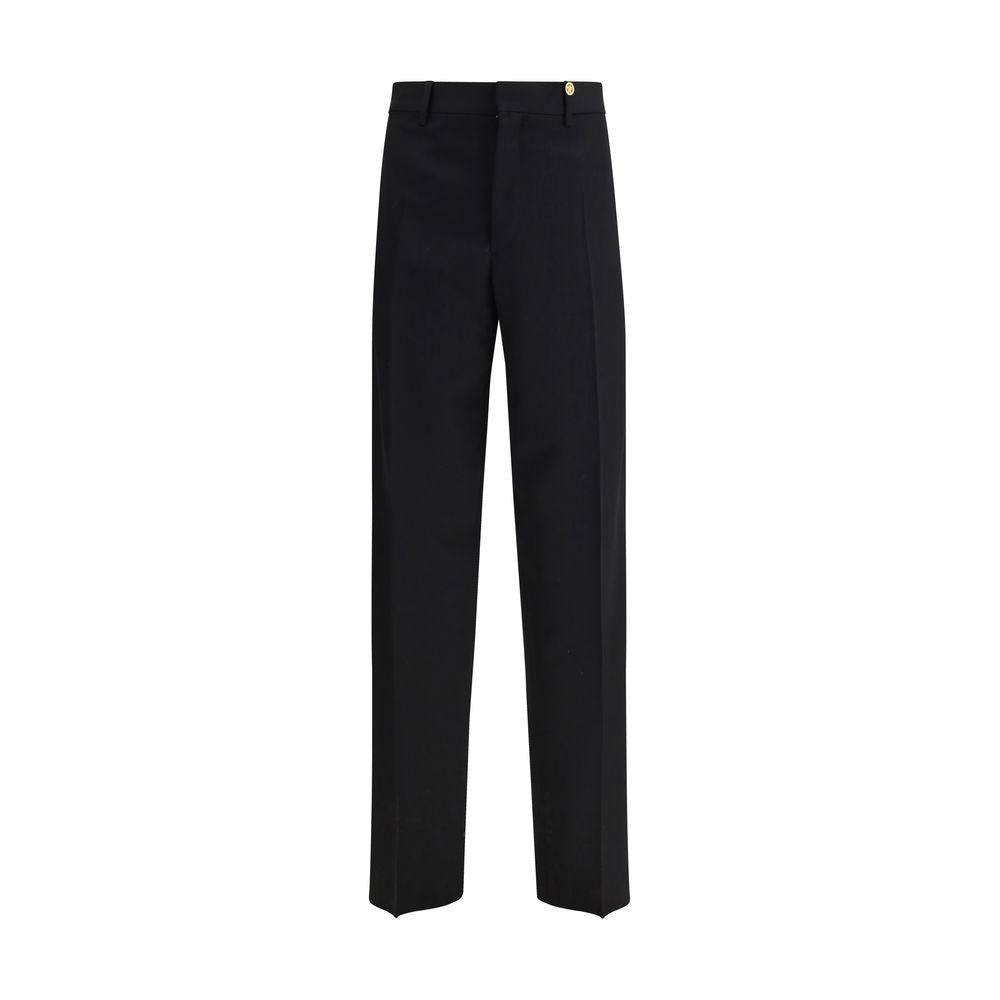 Versace Black Wool Dress Pants