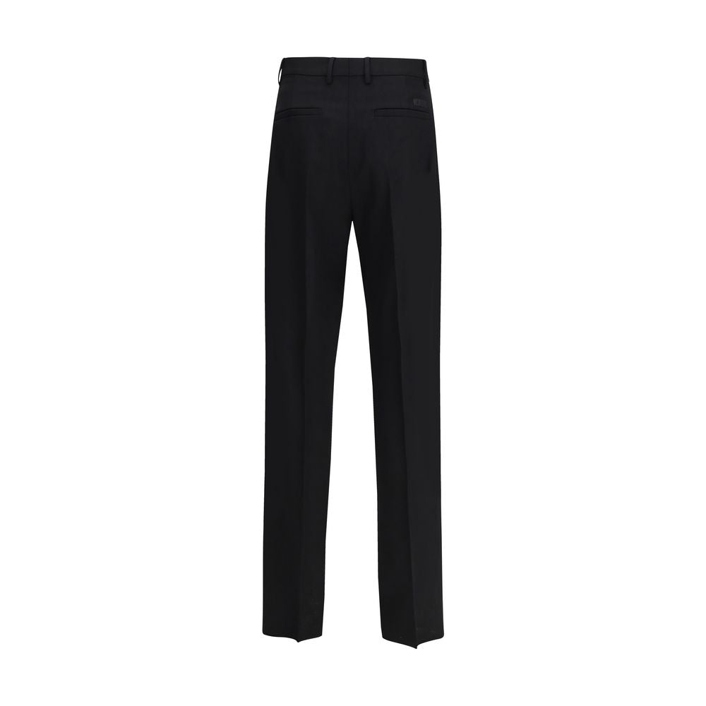 Versace Black Wool Dress Pants