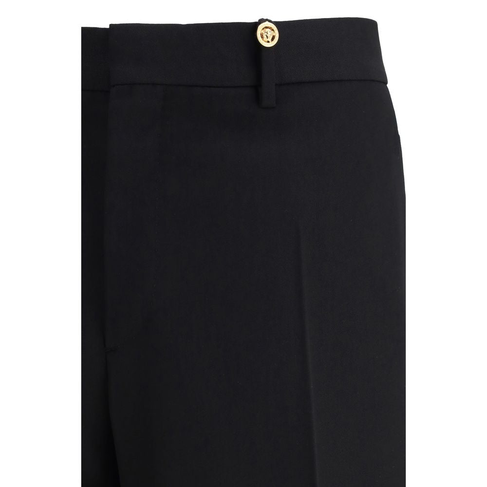 Versace Black Wool Dress Pants