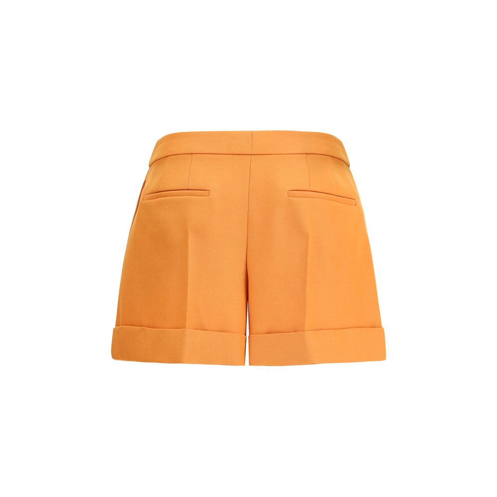 Fendi Orange Wool Bermuda Shorts