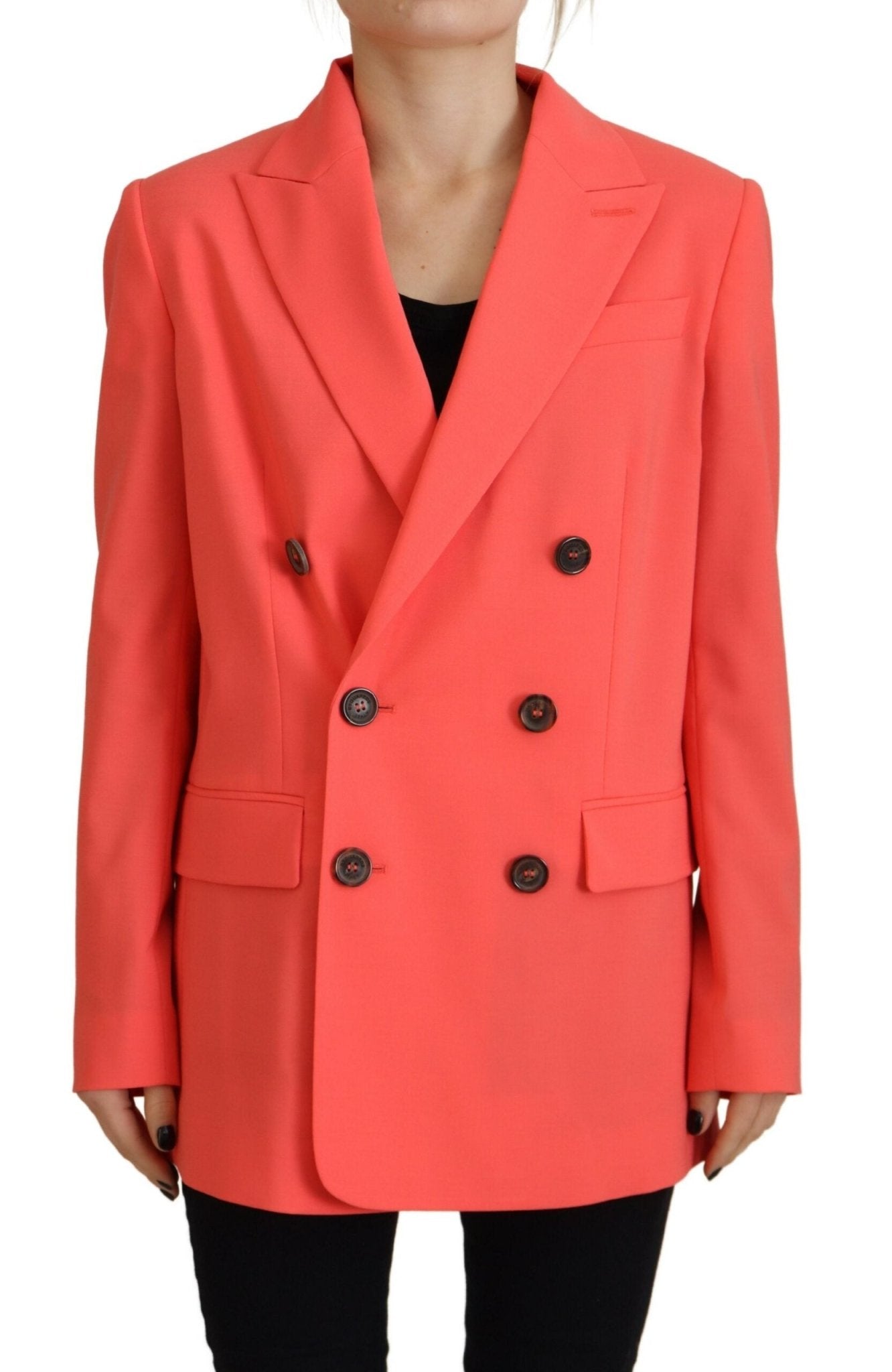 Pink Double Breasted Coat Blazer Jacket - Dsquared² - Aulae