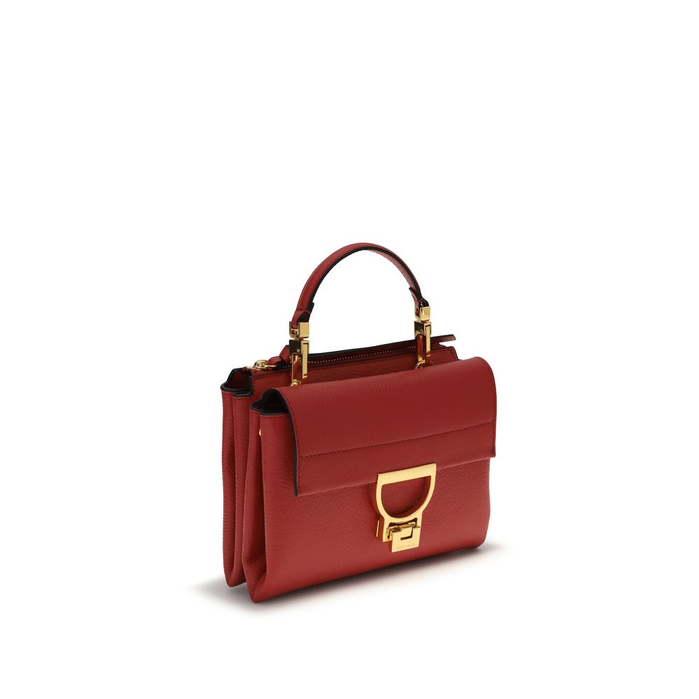 Multicolor Leather Shoulder Bag with Top Handle