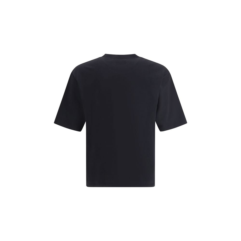 Schwarzes Baumwoll-T-Shirt