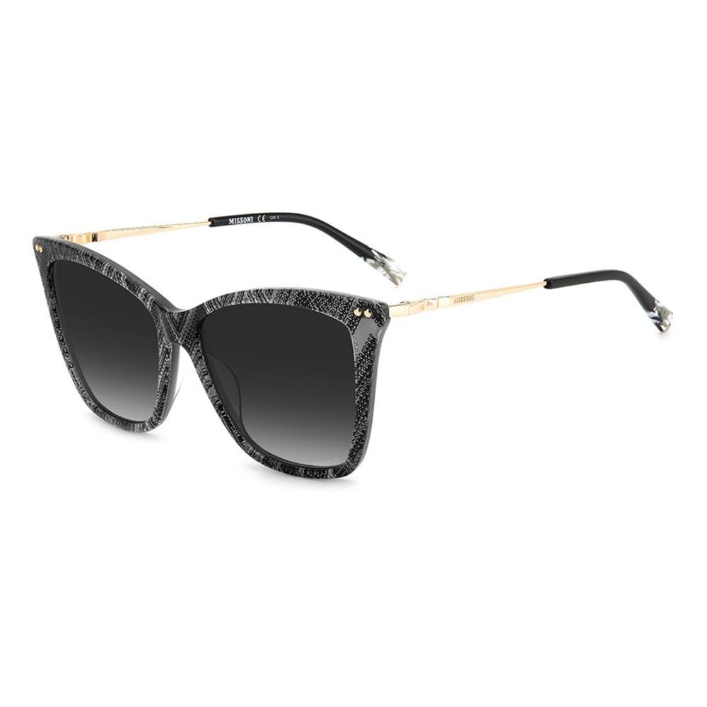 White Synthetic Sunglasses with Grey Gradient Lens