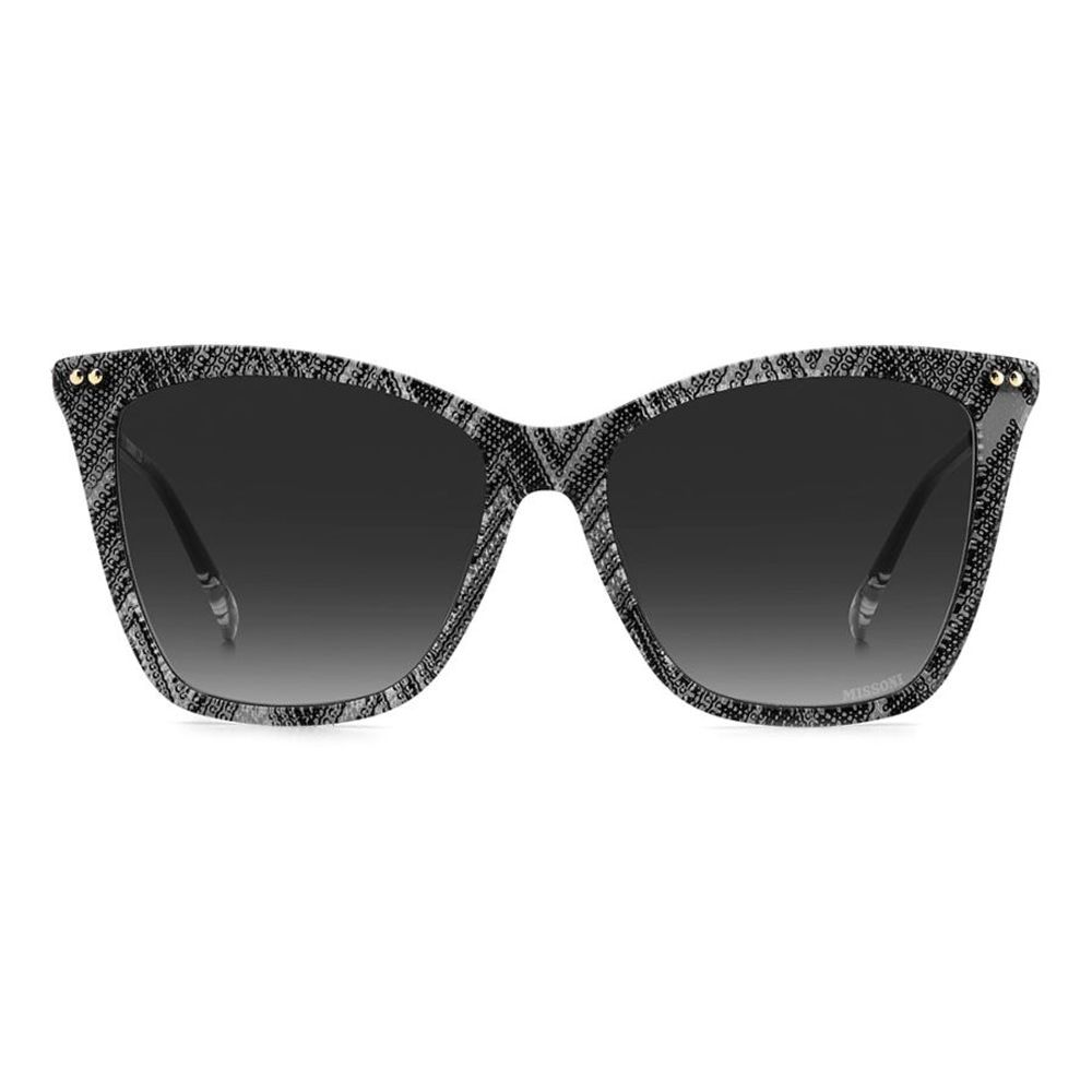 White Synthetic Sunglasses with Grey Gradient Lens