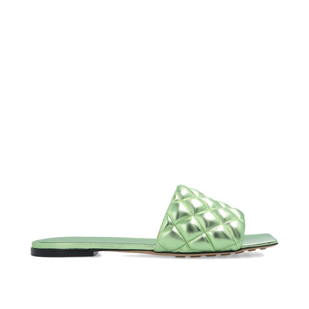 Bicolor-Flachsandale aus Leder