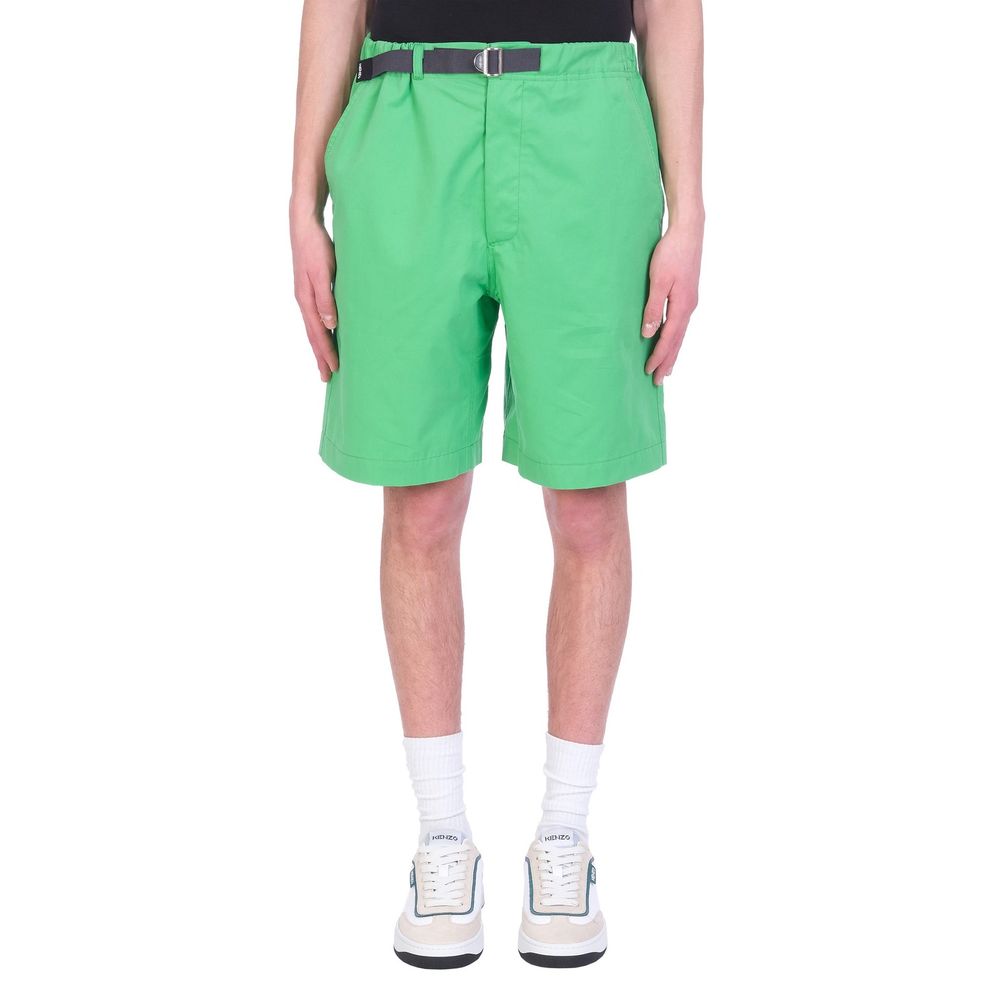 Zweifarbige Baumwollshorts mit abnehmbarem Gürtel