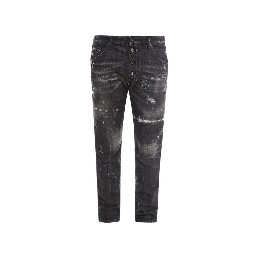 Schwarze Baumwolljeans aus Denim