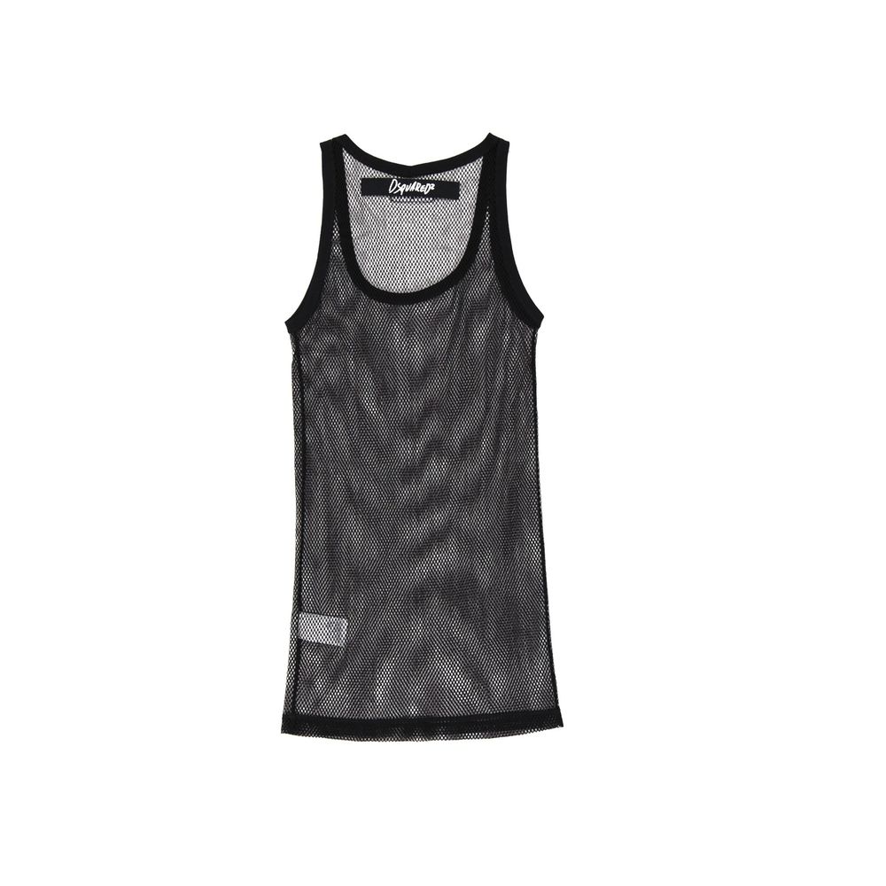 Schwarze Tanktops aus Baumwolle