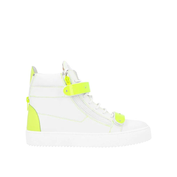 White Calfskin High Top Sneakers