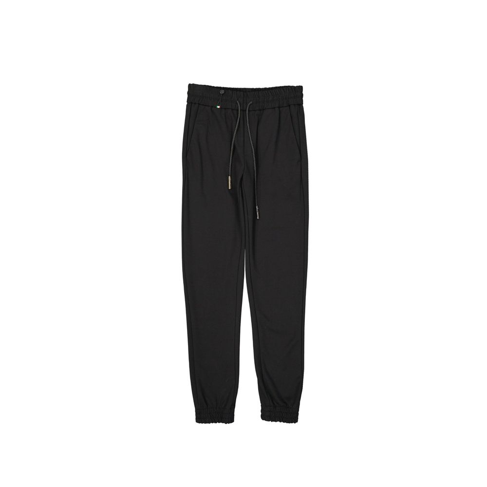 Pantalon de jogging noir en élasthanne (pantalon de sport)