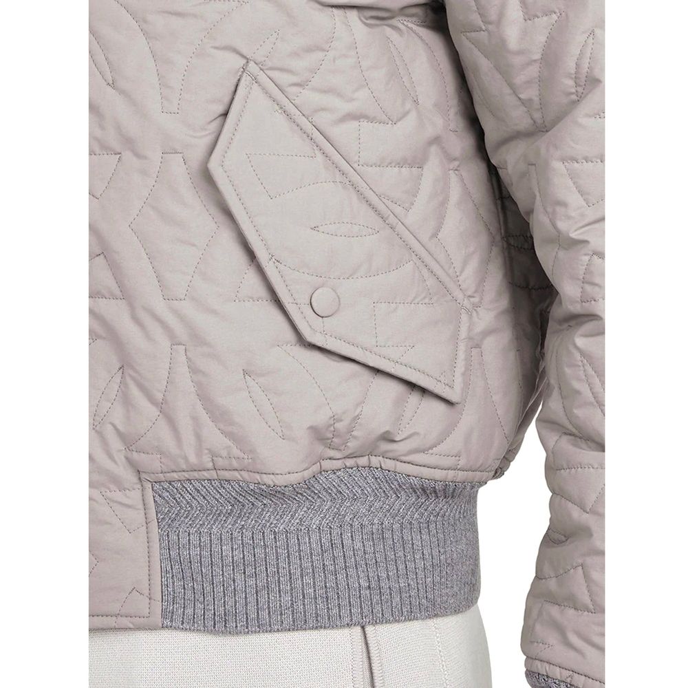 Bomber gris en polyester