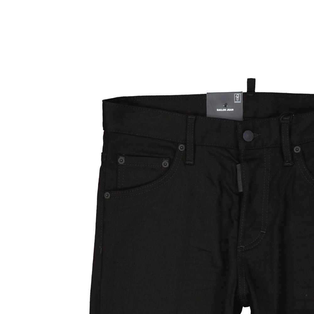 Schwarze Baumwolljeans aus Denim