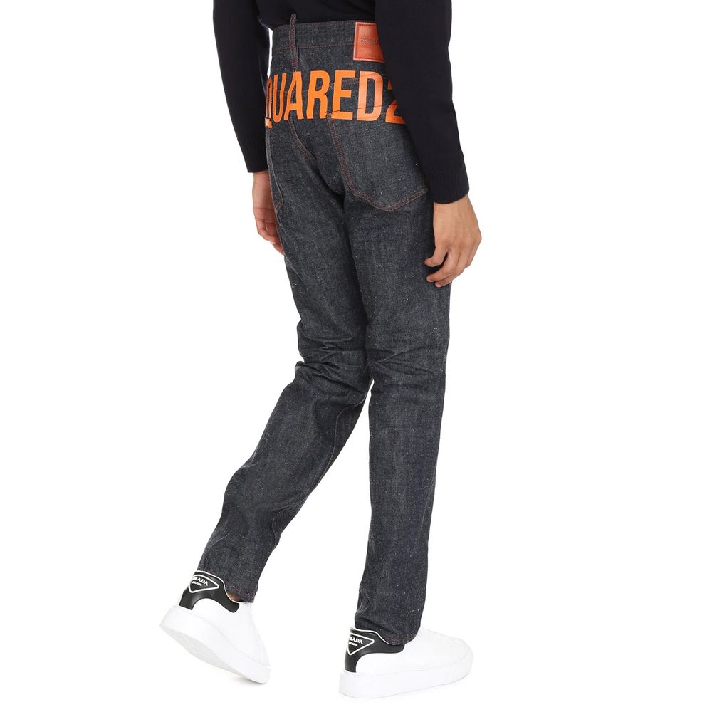 Jean skinny en coton bleu