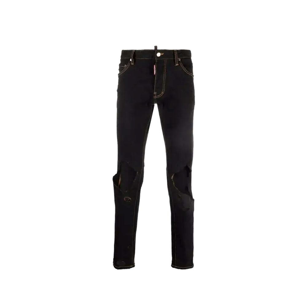 Schwarze Baumwolljeans aus Denim