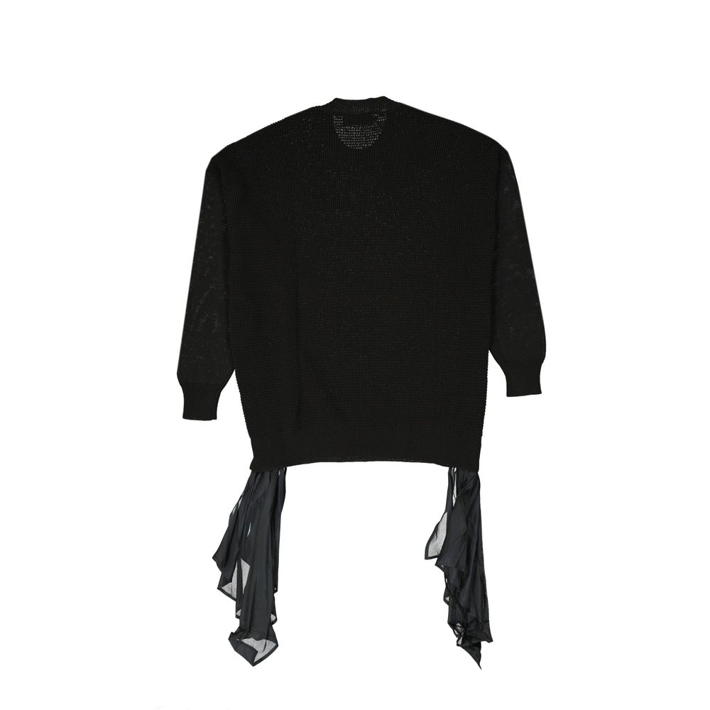 Sweat-shirt en coton noir