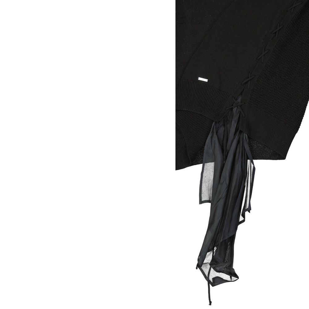 Sweat-shirt en coton noir