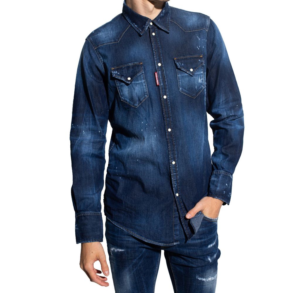 Blaues Jeanshemd
