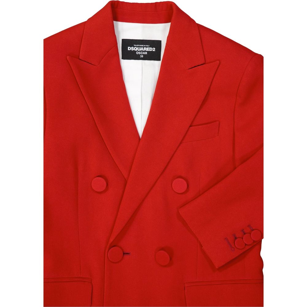 Multicolor Synthetic Coat with Button Closure