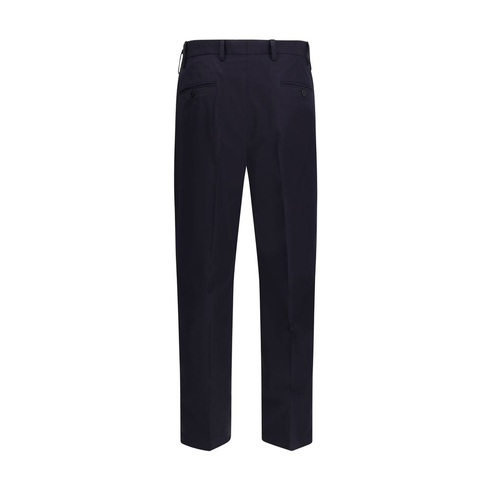 Blaue, taillierte Freizeithose aus Baumwolle
