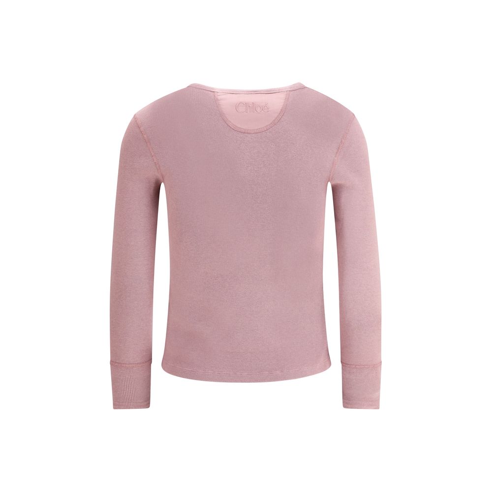 Multicolor Cotton Henley Shirt with Mother-of-Pearl Buttons