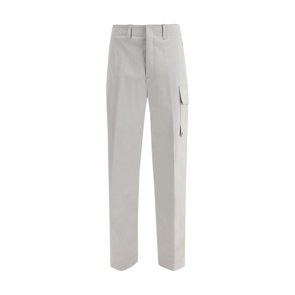 Schwarze Cargo-Hose aus Baumwolle mit geprägter Logo-Tasche