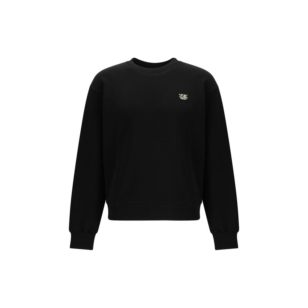 Schwarzes Baumwoll-Sweatshirt