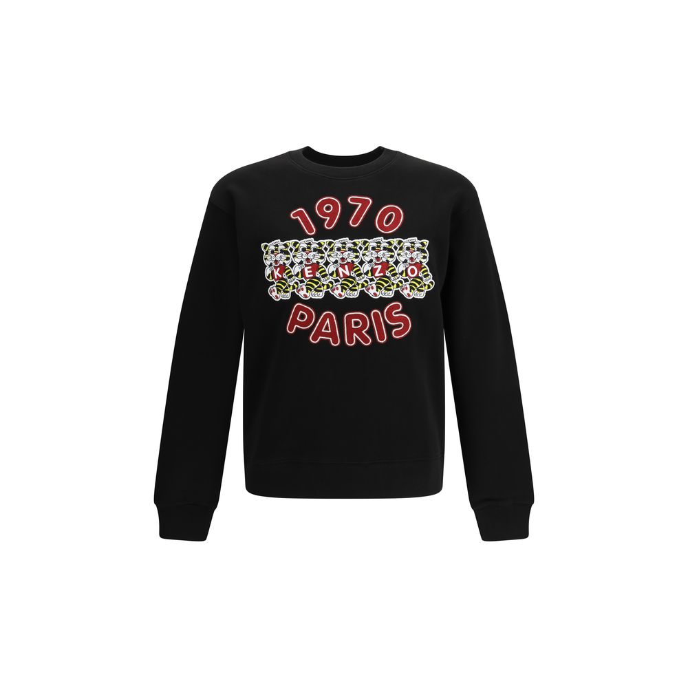 Schwarzes Baumwoll-Sweatshirt