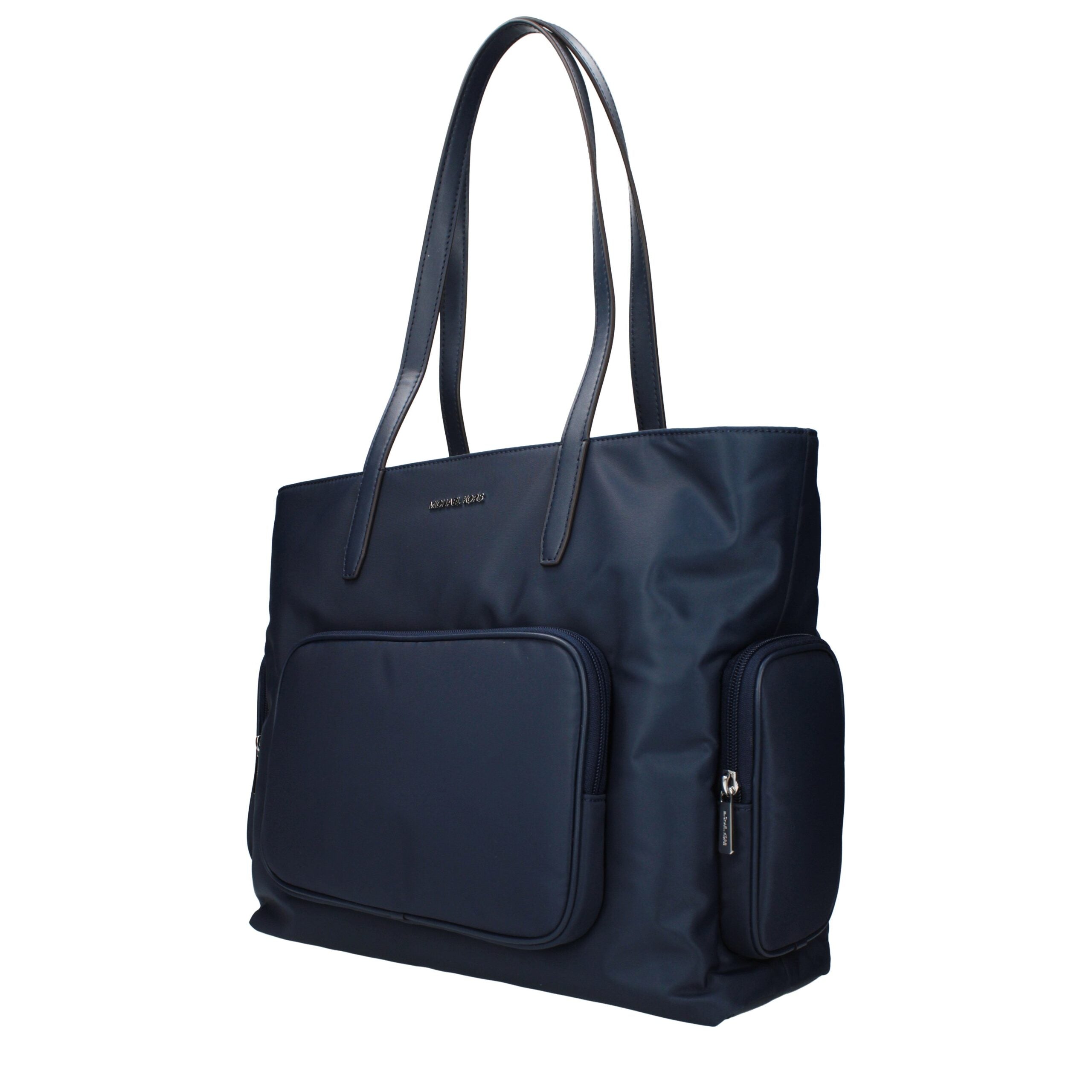 Blaue Umhängetasche aus Synthetik mit Logo auf der Vorderseite von Michael Kors
